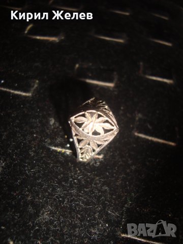 КРАСИВ СТАР МАЙСТОРСКИ РЪЧНО ИЗРАБОТЕН СРЕБЪРЕН АЖУРЕН ПРЪСТЕН с ПАТИНА 17094, снимка 7 - Пръстени - 31537492