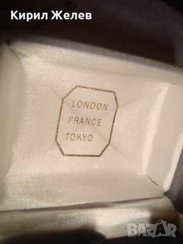 LONDON FRANCE TOKYO Маркови ЛУКСОЗНИ ПОЗЛАТЕНИ БРОНЗОВИ БУТОНЕЛИ с ФАСЕТИРАН ЦИРКОН и КУТИЙКА 28897, снимка 8 - Антикварни и старинни предмети - 37590948