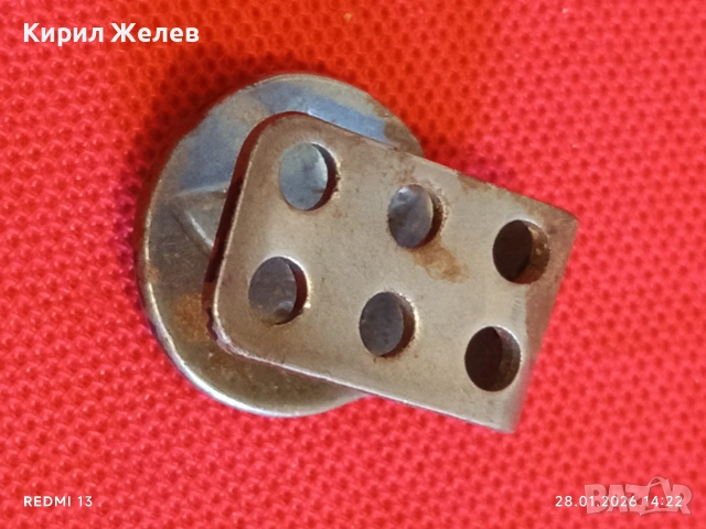 Старо военно метално копче за колан с петолъчка БНА за КОЛЕКЦИЯ 53537, снимка 3 - Антикварни и старинни предмети - 53257876