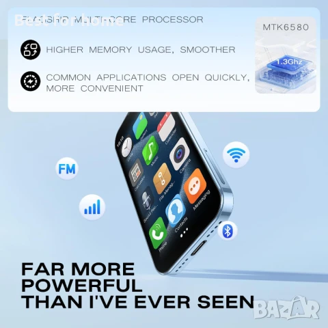 JoyZap XS18PRO Мини смартфон 4G мобилен телефон 3.0 инча, снимка 7 - Други - 51063313