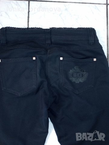 Черен панталон, номер 29, снимка 4 - Панталони - 42790722