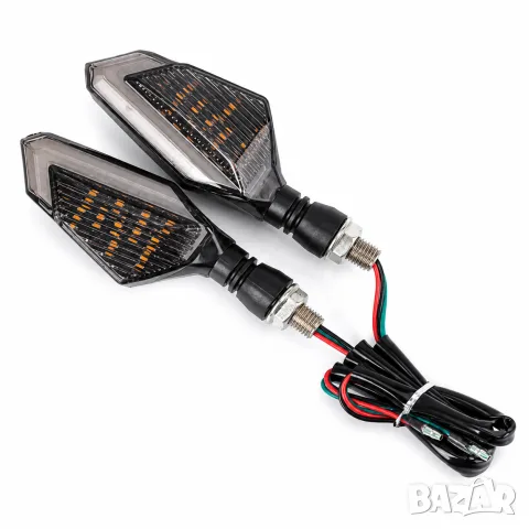 LED мигачи с бял контур и жълт сигнал 2 броя, снимка 3 - Аксесоари и консумативи - 55865949