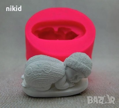 Бебе Калинка с шапка силиконов молд форма калъп фондан гипс шоколад пита торта декор