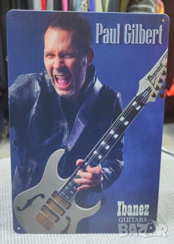 Paul Gilbert-метална табела (плакет)