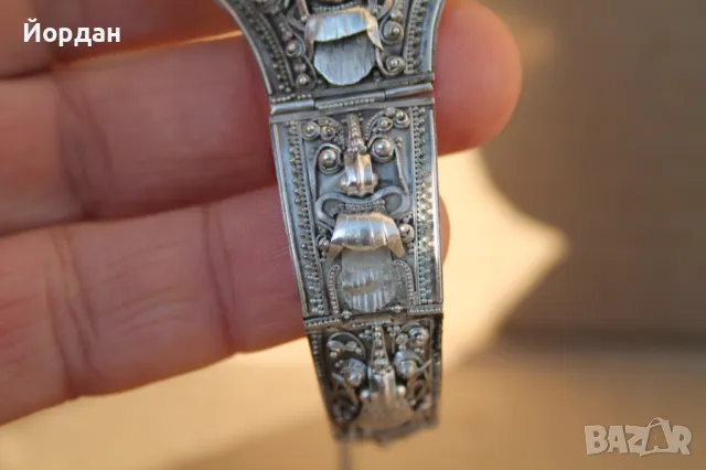 Дамска сребърна гривна , снимка 5 - Гривни - 49405246