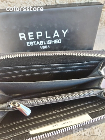 Черно портмоне Replay код SG64u, снимка 4 - Портфейли, портмонета - 52061076