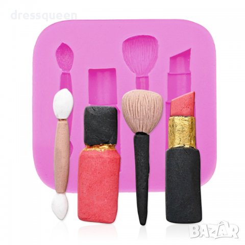 3808 Форма с червило и четки за грим, снимка 2 - Форми - 38910045