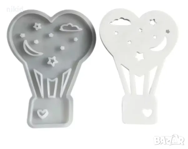 Въздушен балон силиконов молд за led лампа смола гипс фондан шоколад, снимка 2 - Форми - 50133749