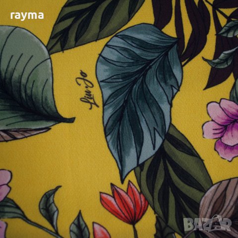 Жълта рокля с щампи на цветя Liu Jo. Винтидж, снимка 7 - Рокли - 44198198