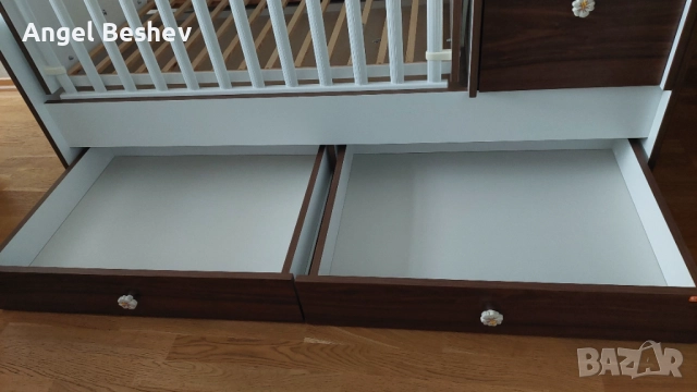 Трансформираща се бебешка кошара/легло/бюро Lorelli Trend Plus + матрак, снимка 5 - Бебешки легла и матраци - 52714333