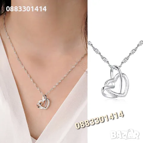 Колие Сърце , снимка 2 - Колиета, медальони, синджири - 47462634