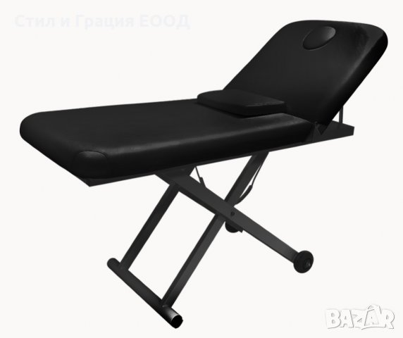 Електрическа кушетка Wenga (1мотор) 194 x 75 x 66/92 см - черна/бяла