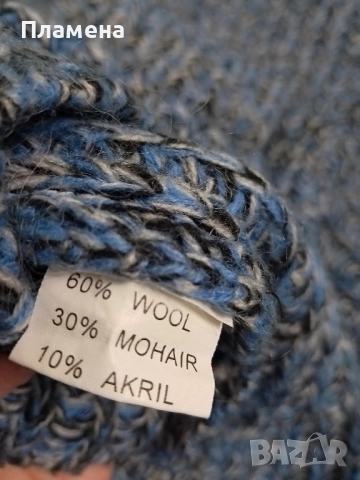 Пуловер вълна+мохер, снимка 3 - Блузи с дълъг ръкав и пуловери - 52187107
