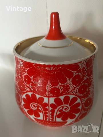 Старинен Съветски порцеланов сервиз за чай/кафе , снимка 6 - Сервизи - 54098242