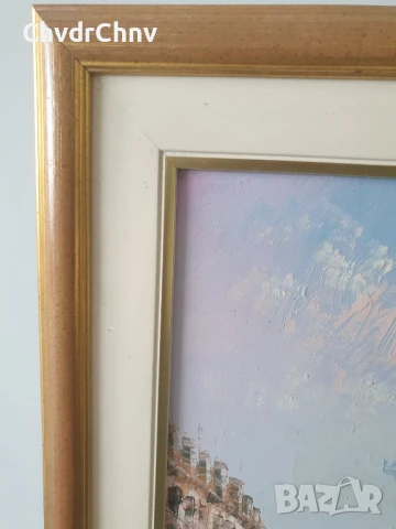 77х67см/голяма картина масло върху платно/градски пейзаж-Париж/дървена рамка, снимка 9 - Картини - 51177008