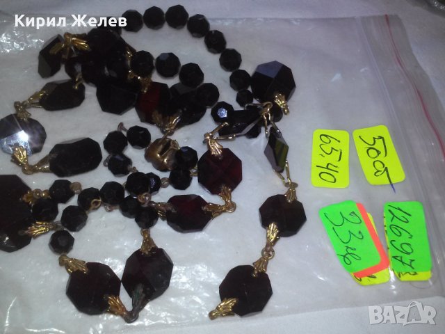 СТАРО КОЛИЕ от ГРАНАТ и БРОНЗ с ПОЗЛАТА 12697, снимка 5 - Антикварни и старинни предмети - 29555319