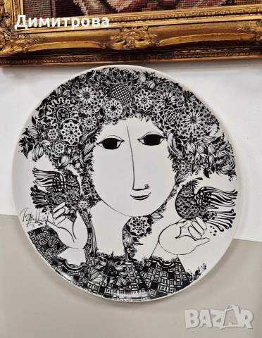 Голяма стенна чиния, Rosenthal , снимка 4 - Декорация за дома - 54341269