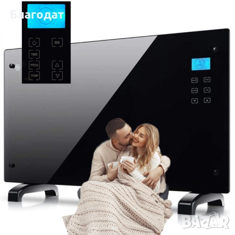 Електрически конвектор Heltes 2000W – Стилен и ефективен отоплителен уред с LCD дисплей и седмично п, снимка 3 - Отоплителни печки - 52848950