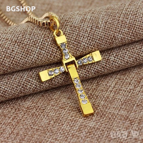 Кръст колие Вин Дизел ХХХ – Бързи и Яростни - Gold, снимка 2 - Колиета, медальони, синджири - 30296088