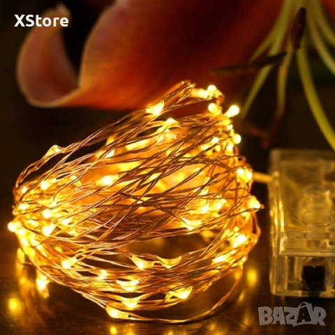 Коледни лампички на батерии в различни цветове, снимка 2 - Декорация за дома - 52440352