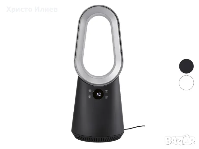 Отоплителен вентилатор за топло и студено без ротор 10 степени Вентилаторна печка Черен Бял, снимка 2 - Вентилатори - 49524226