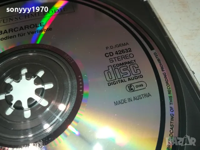 BARCAROLE CD MADE IN AUSTRIA-ВНОС GERMANY 3112241853, снимка 12 - CD дискове - 48507271