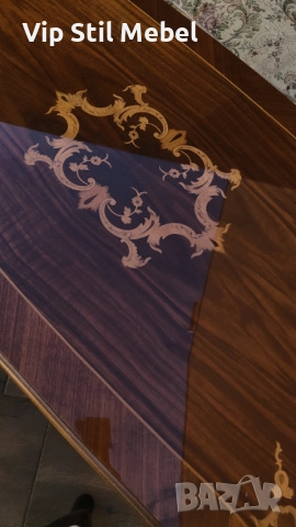 Френска холна гарнитура с гобленова дамаска , снимка 15 - Дивани и мека мебел - 52790049