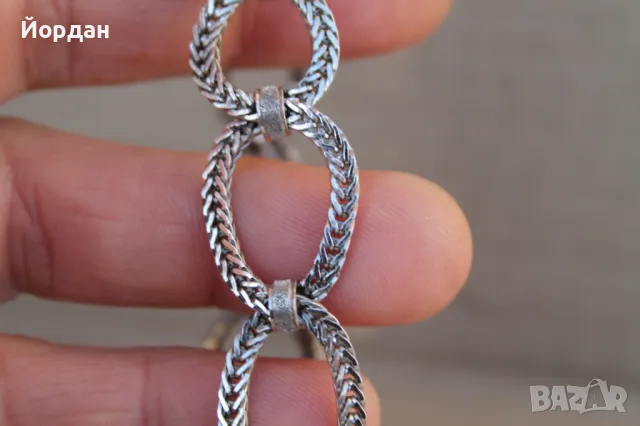 Дамска сребърна гривна, снимка 5 - Гривни - 49405272