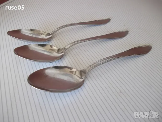 Лот от 3 бр. лъжици от "Завод - П.Денев-Габрово", снимка 2 - Прибори за хранене, готвене и сервиране - 50367477