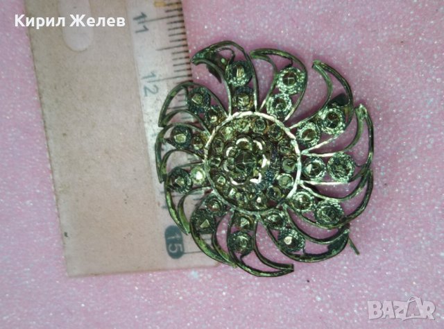 СТАРИННА СКЪПОЦЕННА ВЪЗРОЖДЕНСКА ФИЛИГРАННА СРЕБЪРНА БРОШКА ВИСОКА ПРОБА СРЕБРО с МАРКАЗИТИ 43274, снимка 10 - Антикварни и старинни предмети - 44423931