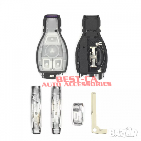 Смарт кутийка за ключ Мерцедес 3 бутона W204 W205 W210 W211 W212 W221 W222, снимка 6 - Аксесоари и консумативи - 36428120