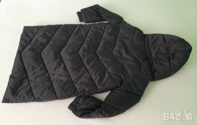 Дамско черно зимно яке с качулка, снимка 5 - Якета - 52146782