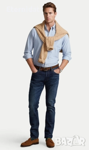 Мъжка синя риза POLO RALPH LAUREN , снимка 15 - Ризи - 51887103