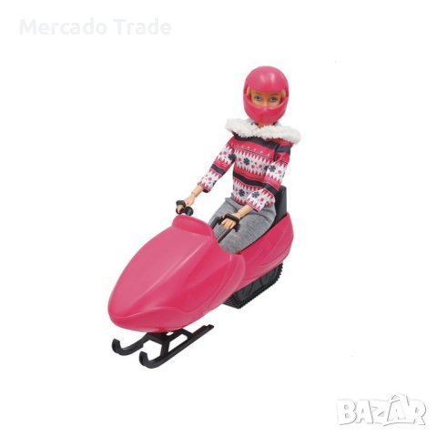 Кукла Бети с дете Mercado Trade, Моторна шейна и ски, снимка 2 - Кукли - 42923778