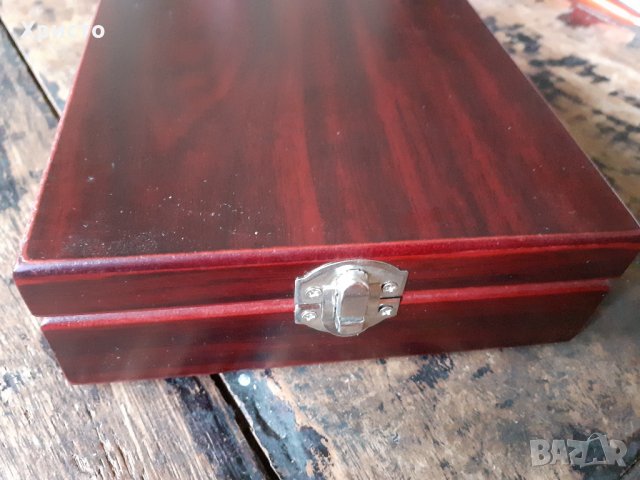 вино комплект аксесоари за вино в дървена кутия, снимка 2 - Сватбени аксесоари - 13204646