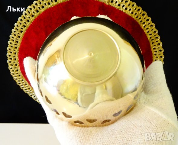 Месингова бонбониера,купичка,сърце. , снимка 4 - Антикварни и старинни предмети - 36676344