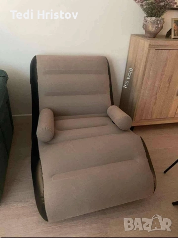 Удобен надуваем S-образен шезлонг с подлакътници, снимка 5 - Дивани и мека мебел - 53919989