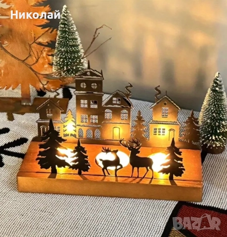 Коледна украса със свещи