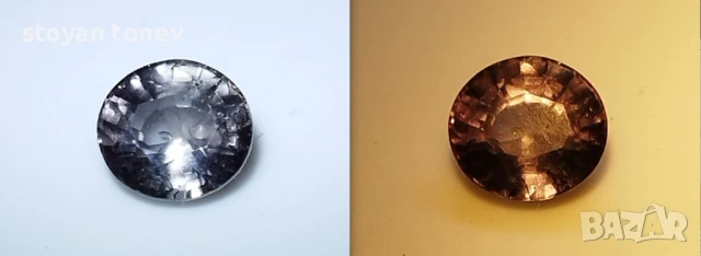 Рядък ненагряван сапфир с променлив цвят 1.20кт.! Сертифициран! Нов!, снимка 1