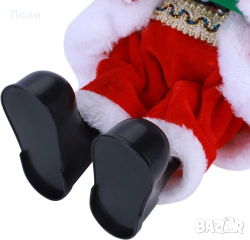 Пеещ и танцуващ Дядо Коледа със светещ подарък, снимка 6 - Декорация за дома - 42910756
