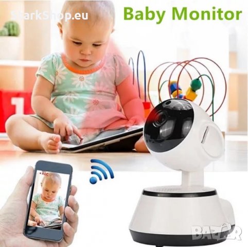 RoboCam Бебефон бейбифон Безжична WiFi камера за видеонаблюдение, снимка 4 - IP камери - 29225589