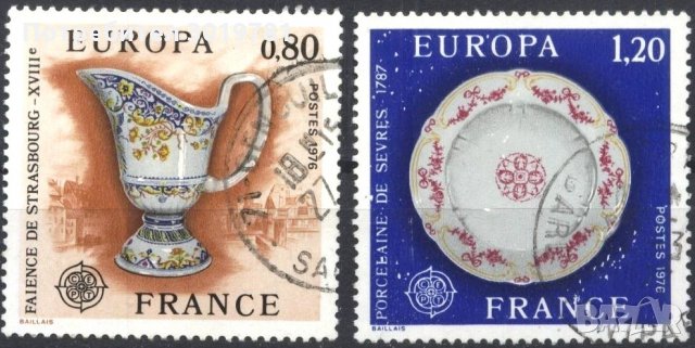 Клеймовани марки Европа СЕПТ 1976 от Франция, снимка 1 - Филателия - 33713832