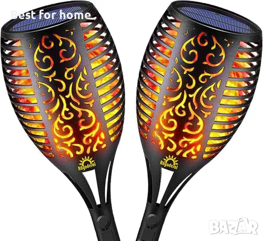 2 броя лампи за градина  тип ФАКЛИ с пламъчен ефект 