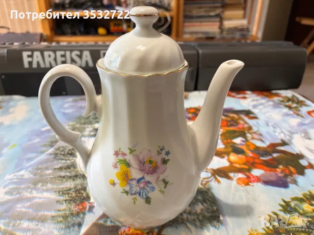 Български порцеланов чайник, снимка 2 - Сервизи - 49786251