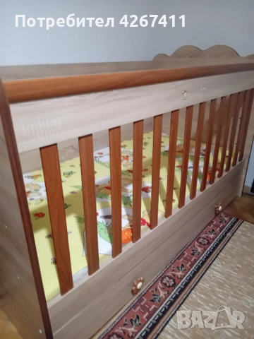 Отлично запазено детско легло (размер 140) с матрак и чекмедже , снимка 3 - Бебешки легла и матраци - 52634570