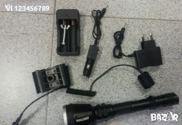 Ловен прожектор BL-Q2888-HUNTING , T6,изнесен спусък, монтажна скоба, 3 филтъра, снимка 5 - Оборудване и аксесоари за оръжия - 52299811