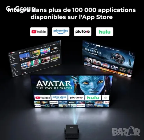Видео Проектор Einyomily ! 4 K ,WiFi ,Блутут! Съвместим с Netflix и стрийминг приложения:, снимка 3 - Плейъри, домашно кино, прожектори - 55964163