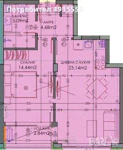 Двустаен апартамент в Тракия , снимка 2 - Апартаменти - 56002643