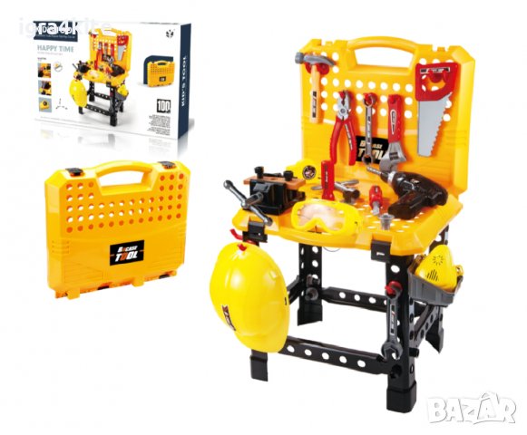 Портативна работна маса ДОМАШЕН МАЙСТОР 2 с дрелка и инструменти 100 бр. 2 в 1