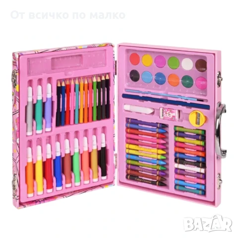 ✨Комплект за рисуване и оцветяване в куфар, 67 части, снимка 2 - Други - 51000820